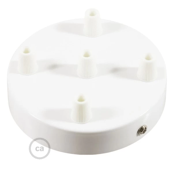 Classic 5-hole Round Metal Ceiling Canopy Kit