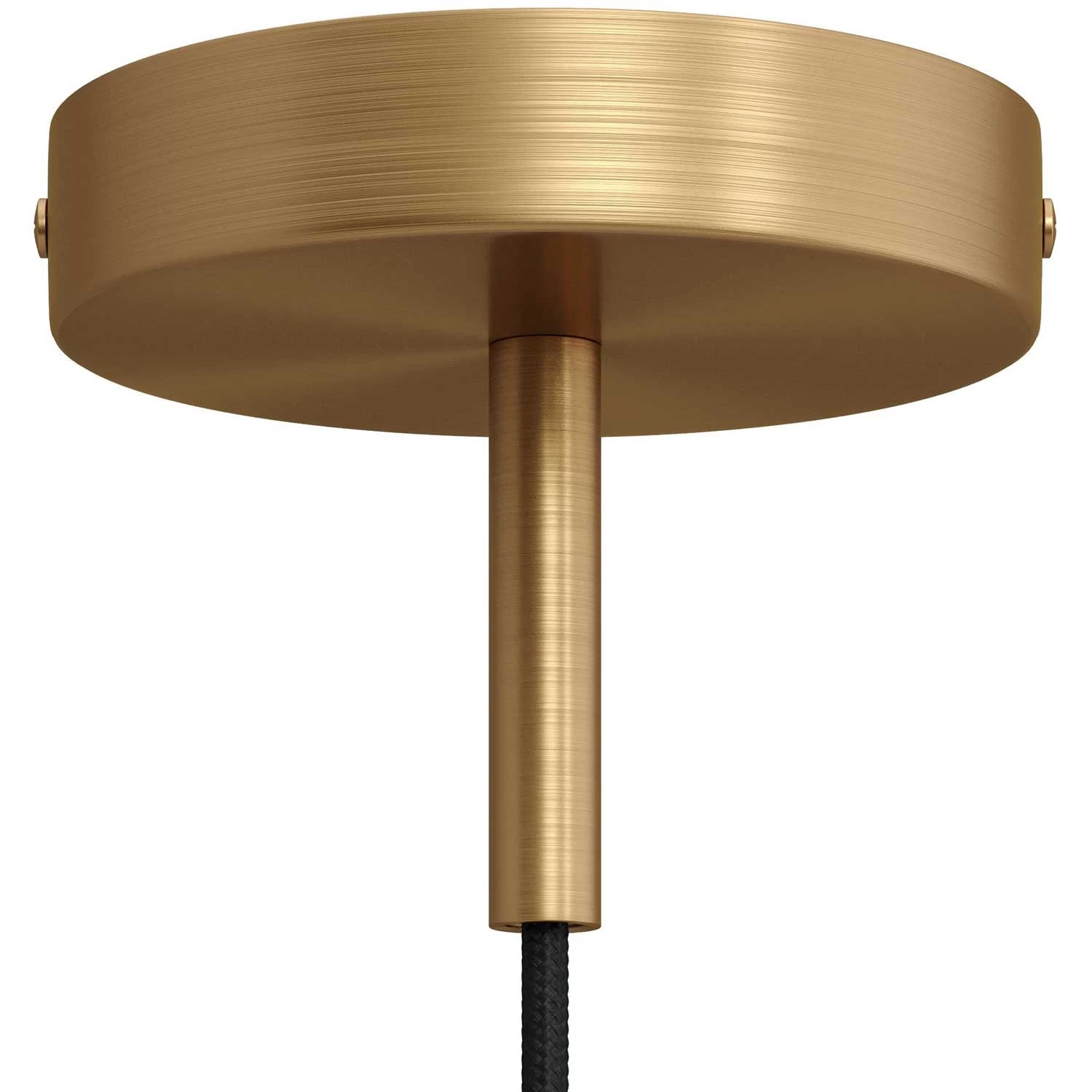 Classic Round Metal Ceiling Canopy Kit - With 2.75" Long Strain Relief - Brushed bronze