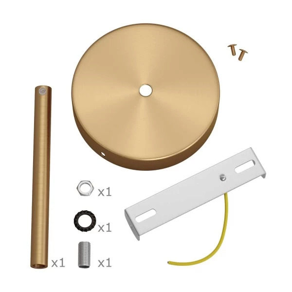 Classic Round Metal Ceiling Canopy Kit - With 5.9" Long Strain Relief