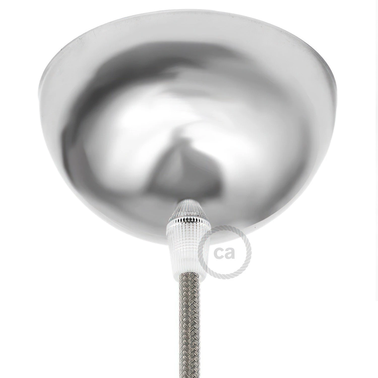 Dome Metal Ceiling Canopy Kit - Chrome