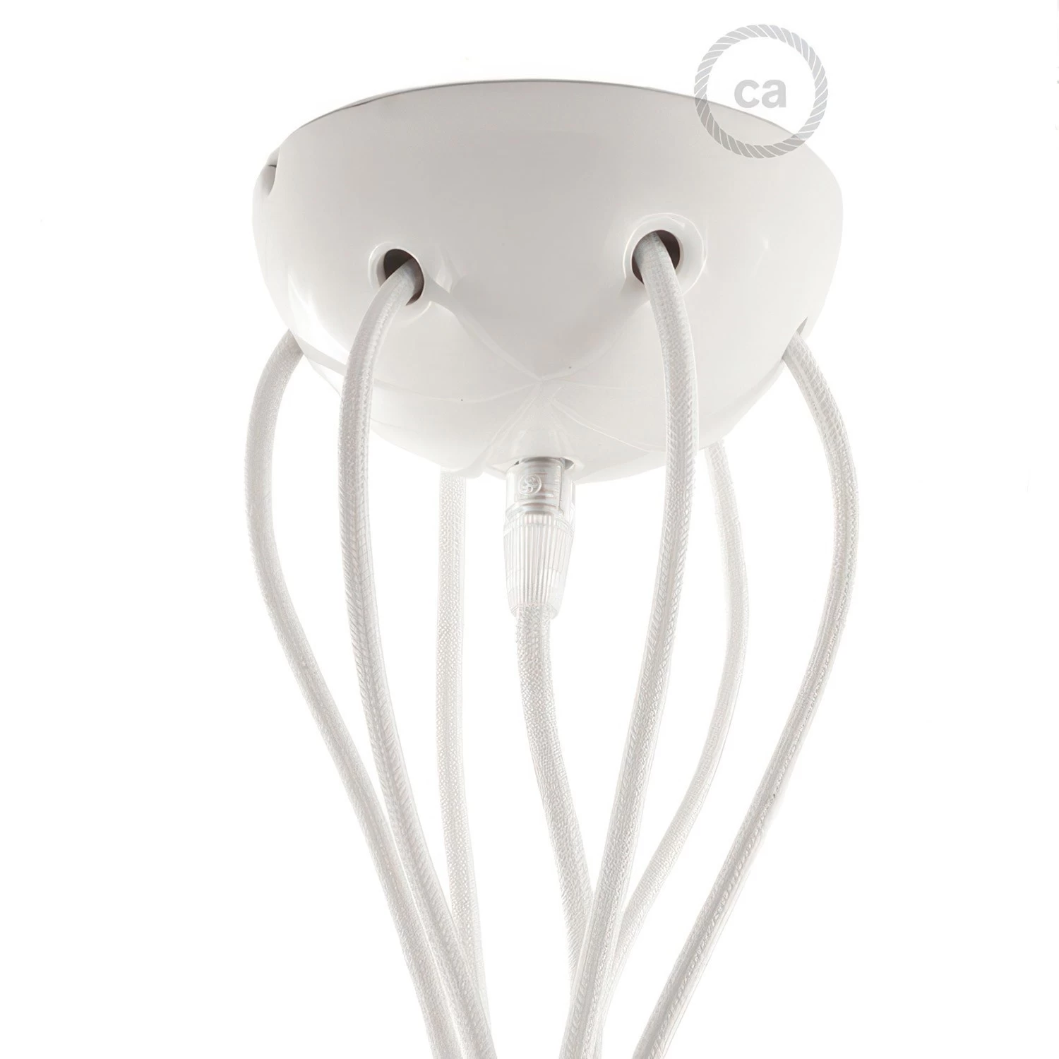 Ceramic 7-hole ceiling canopy kit - White