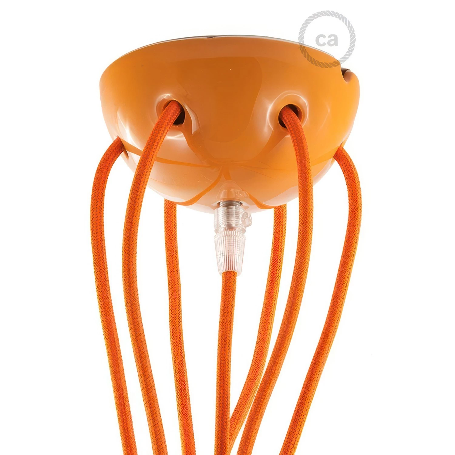 Ceramic 7-hole ceiling canopy kit - Tangerine