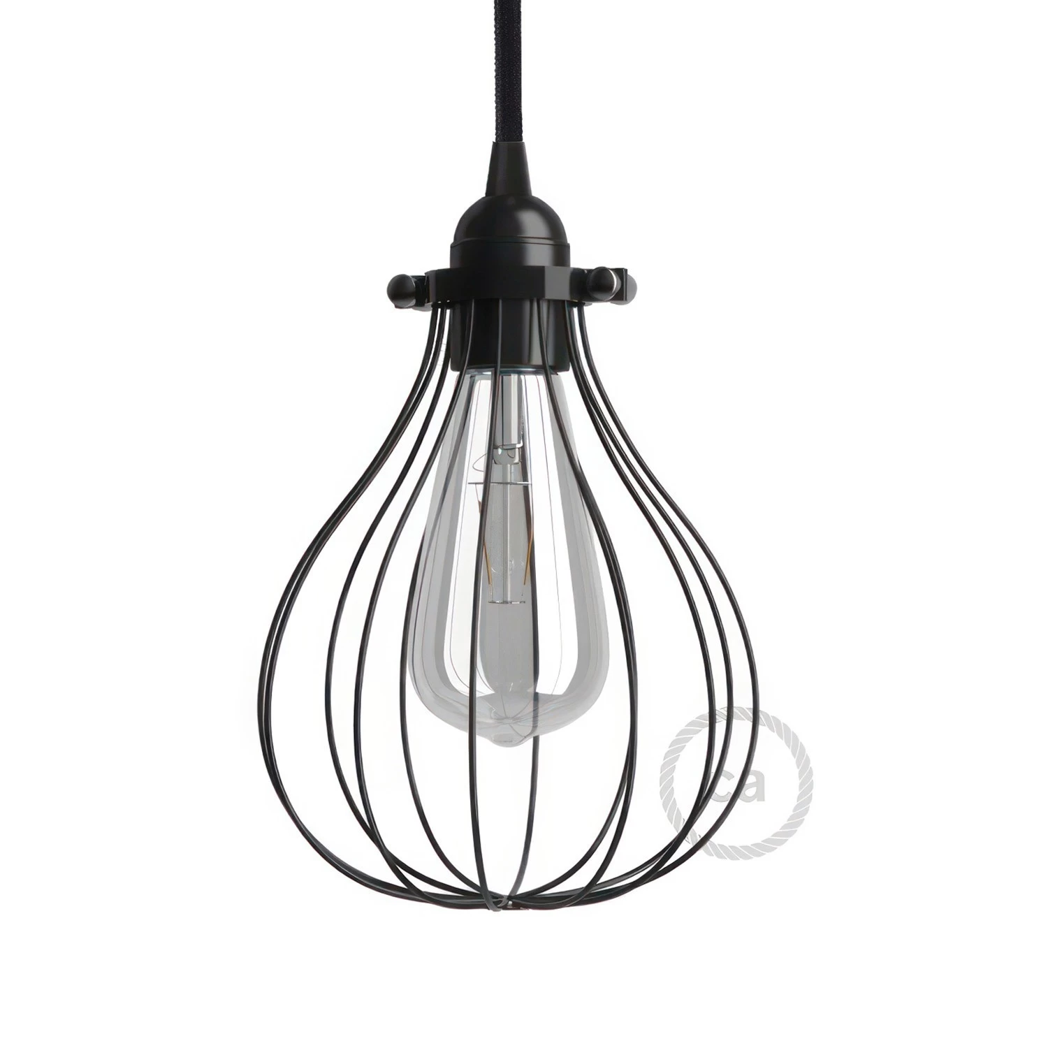 Drop Style Metal Pendant Shade | Modern Minimalist Design - Black