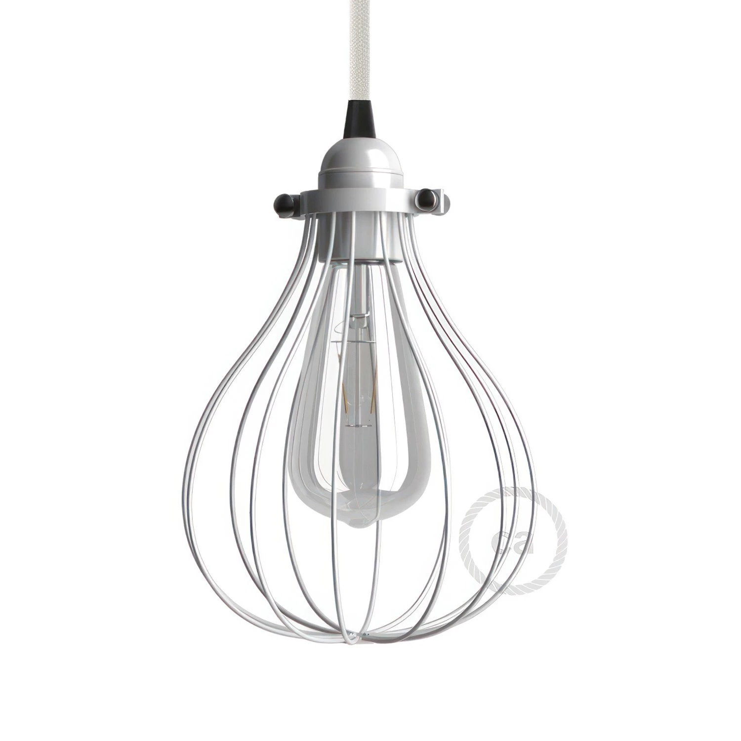 Drop Style Metal Pendant Shade | Modern Minimalist Design - White