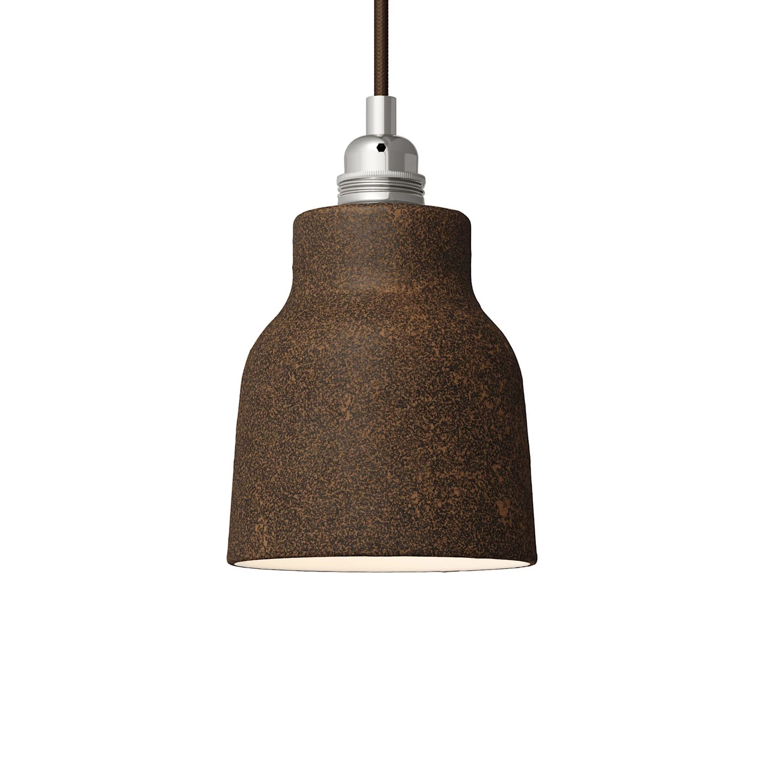 The Materia Collection | Short Pendant Lamp Shade | Artisan Design - Corten effect - White