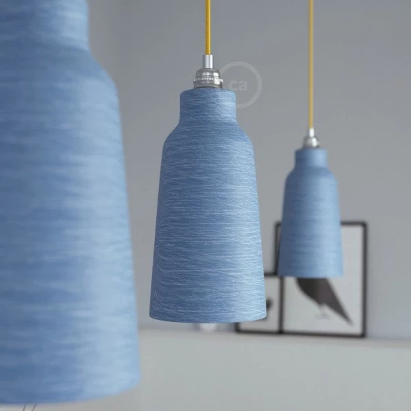 The Materia Collection | Tall Pendant Lamp Shade | Sleek Finish