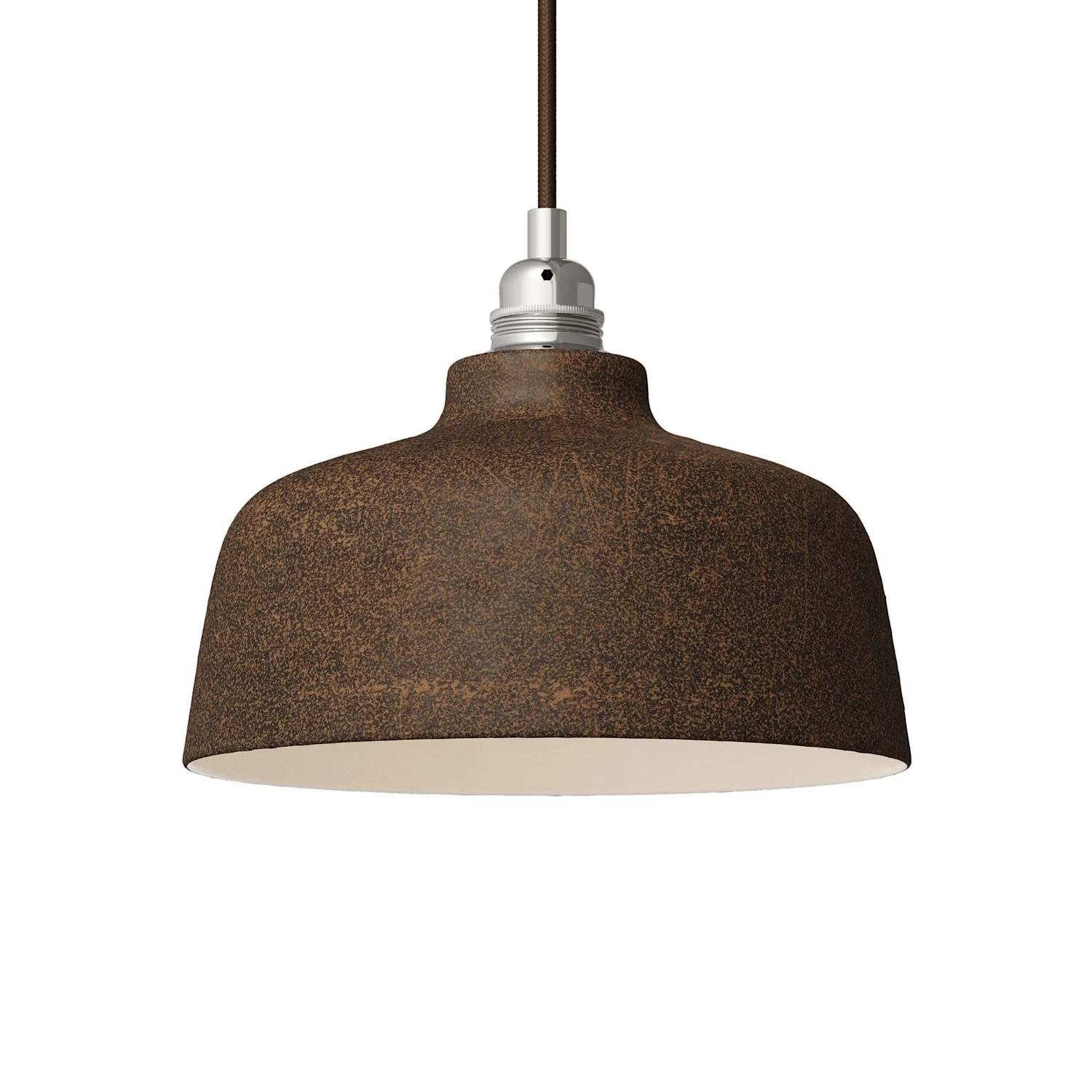 The Materia Collection | Bowl Pendant Lamp Shade | Designer Look - Corten effect - White