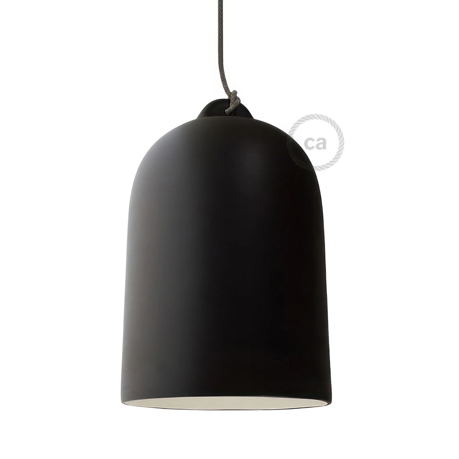 Bell XL Ceramic Pendant Shade | Artisan Craft | Made in Italy - Blackboard - White