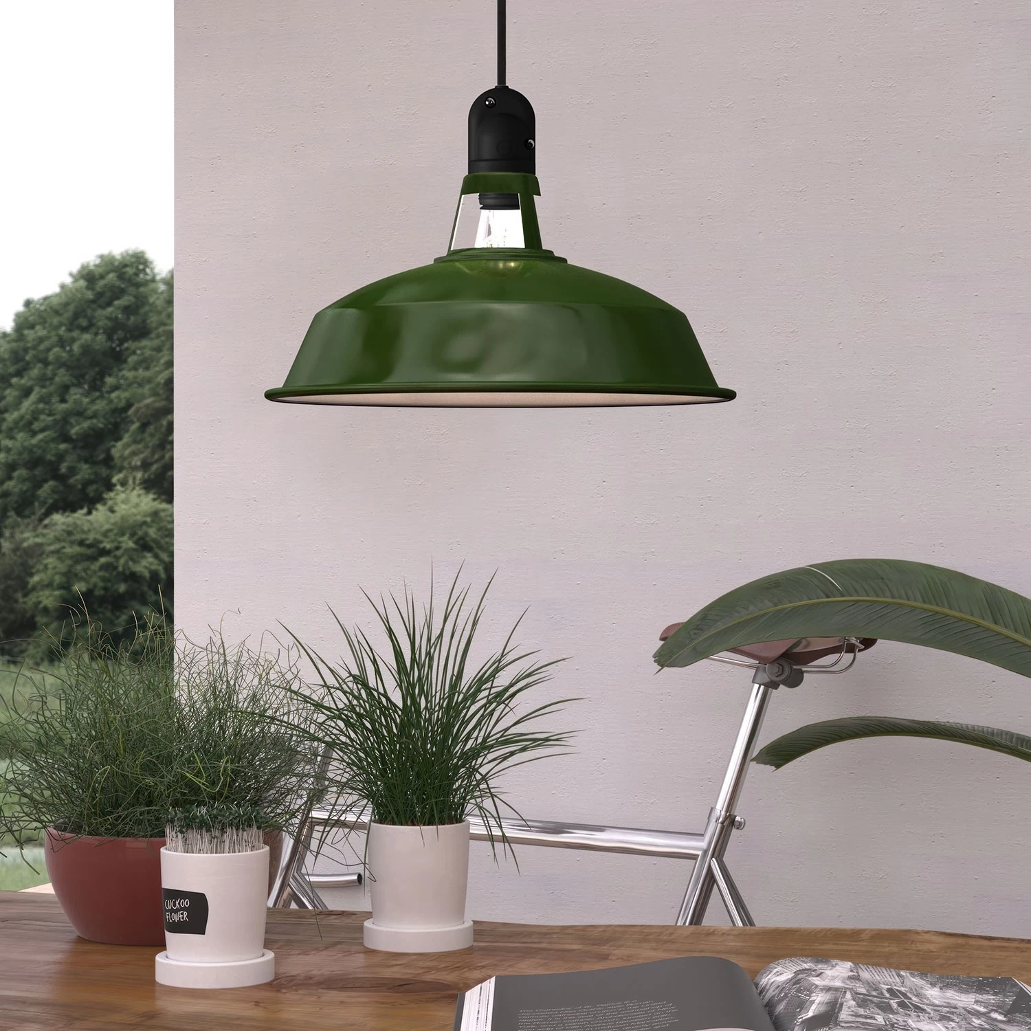 Harbour Metal Pendant Lamp Shade | Enamel Finish | 14.96 Inches