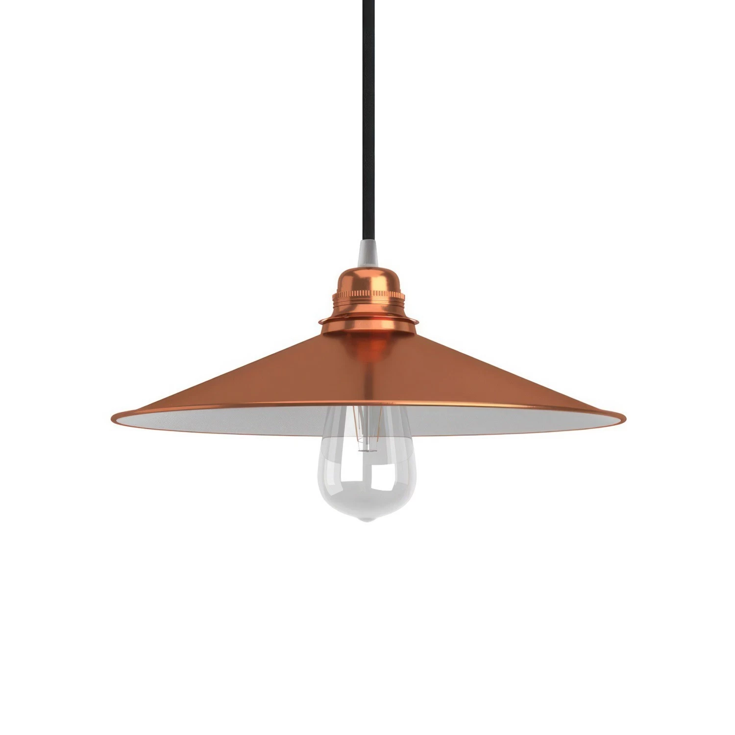 Swing Metal Lamp Shade with Polished Finish & E26 Socket