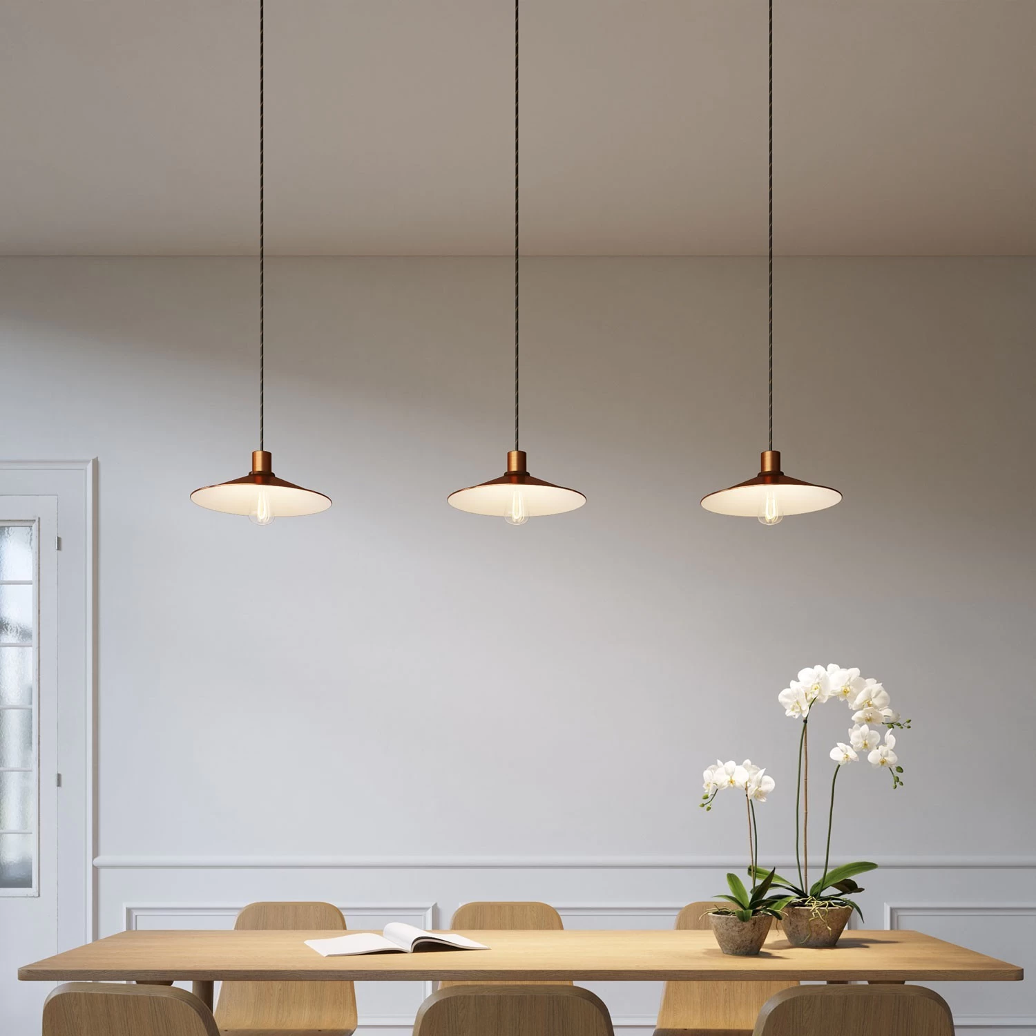 Swing Metal Lamp Shade with Polished Finish & E26 Socket