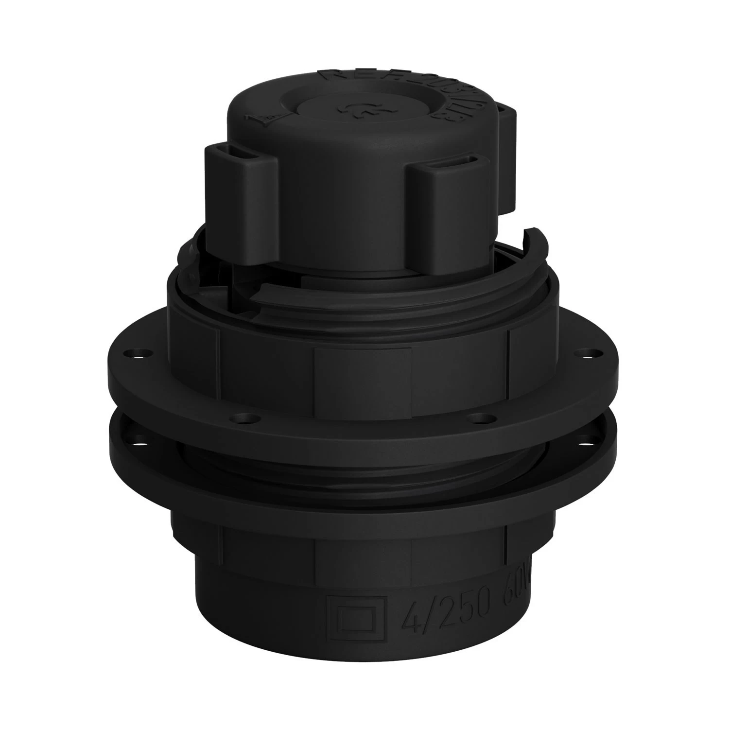 Double ferrule black thermoplastic E26 lamp holder kit for lampshade and String Lights