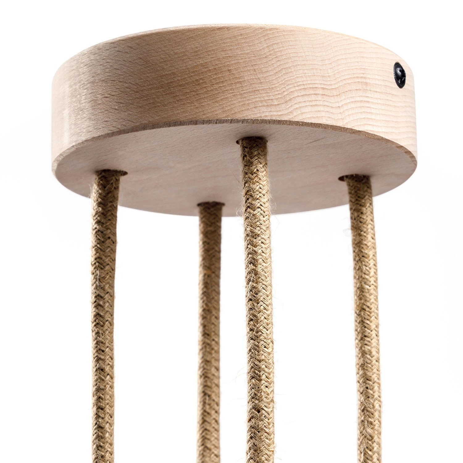 Cylindrical wooden 4-hole canopy Kit - Neutral