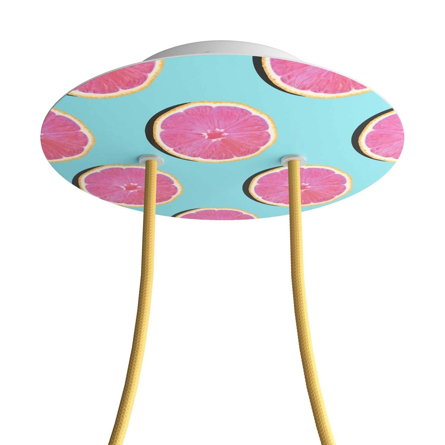 2 Holes - LARGE Round Ceiling Canopy Kit - Rose One System - PROMO - Orange