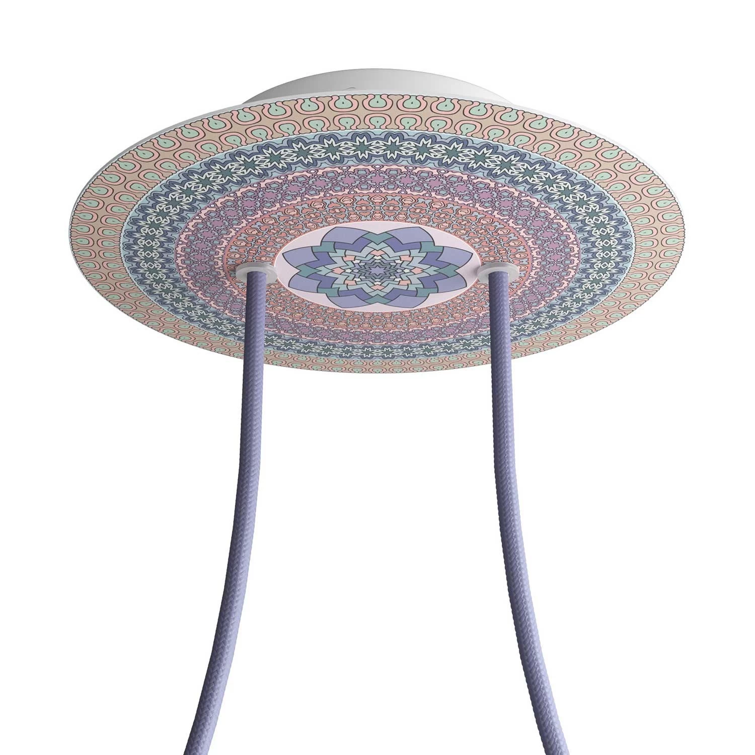 2 Holes - LARGE Round Ceiling Canopy Kit - Rose One System - PROMO - Mandala Varanasi
