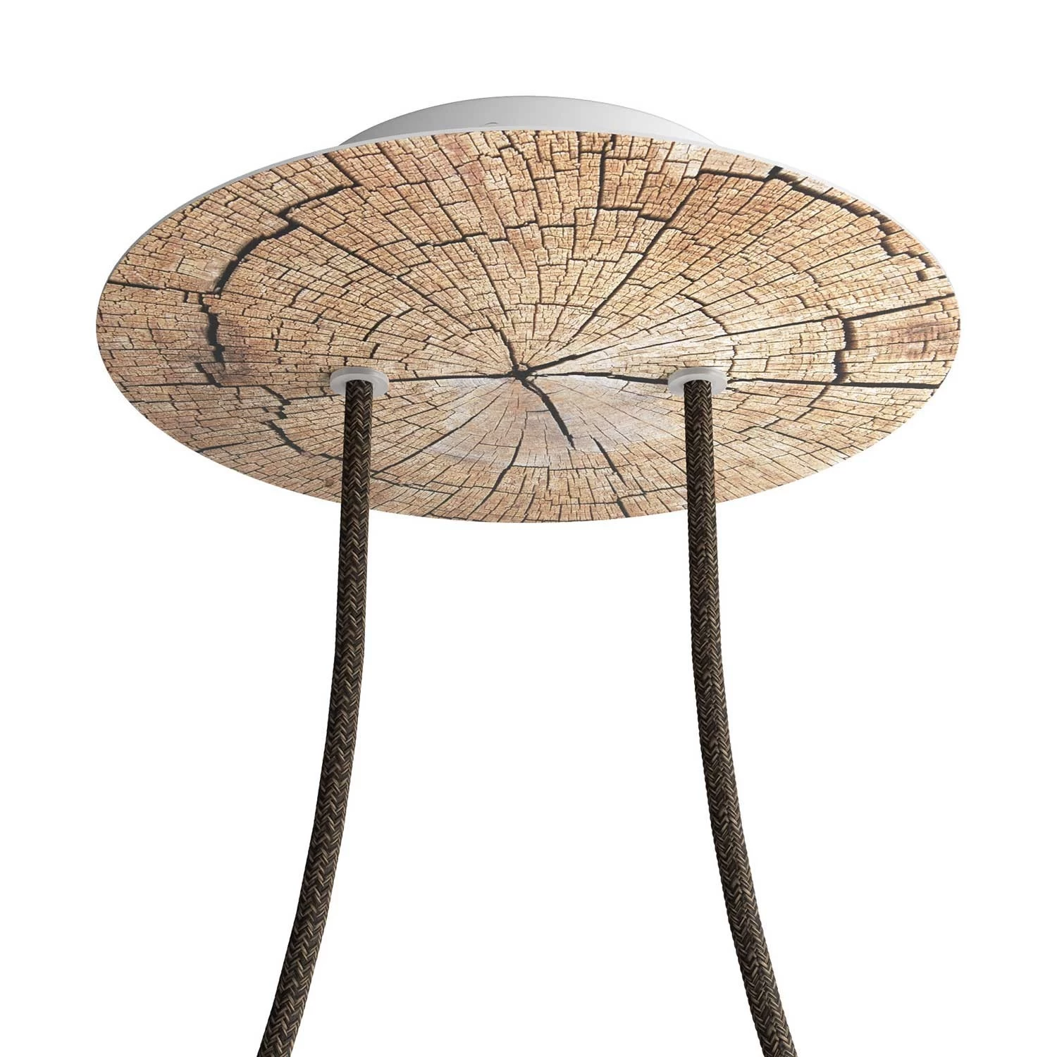 2 Holes - LARGE Round Ceiling Canopy Kit - Rose One System - PROMO - Tree Trunk