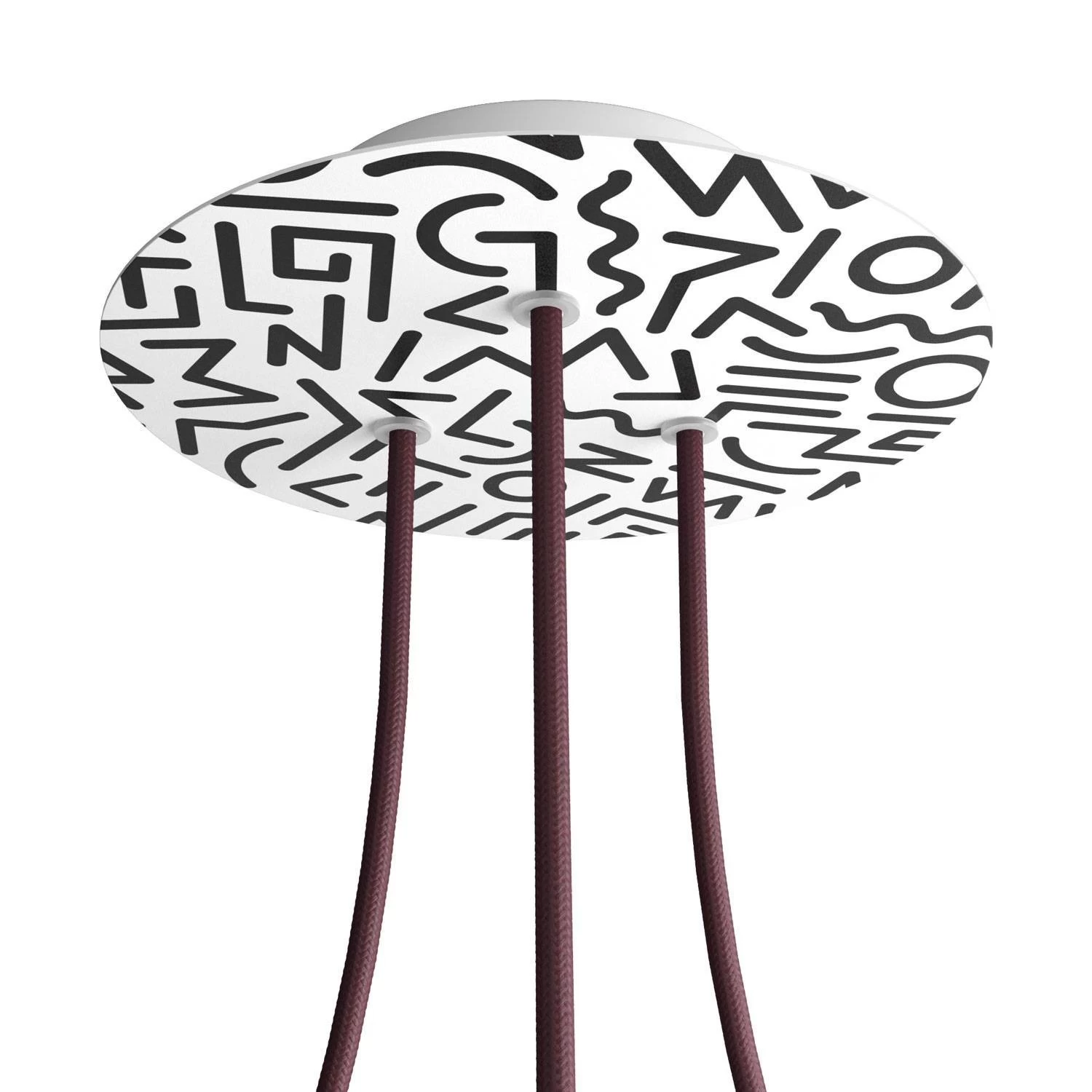 3 Holes - LARGE Round Ceiling Canopy Kit - Rose One System - PROMO - Street Art