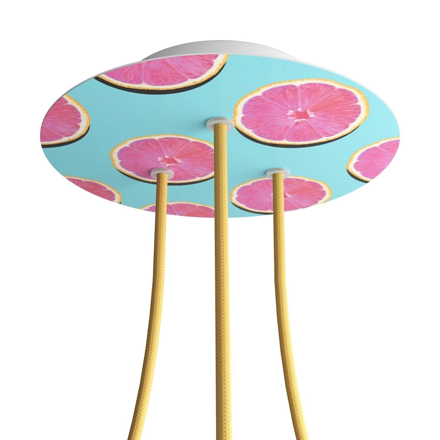 3 Holes - LARGE Round Ceiling Canopy Kit - Rose One System - PROMO - Orange