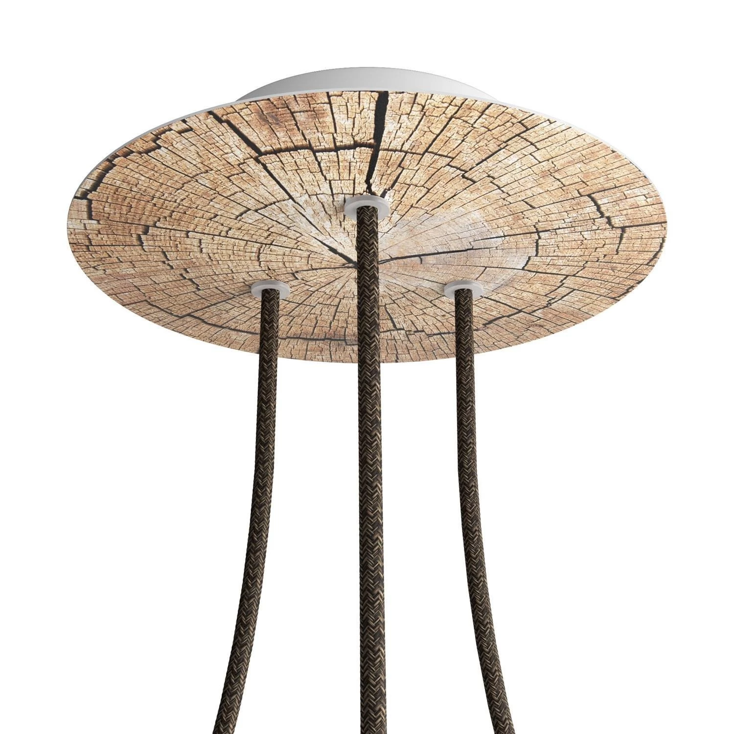 3 Holes - LARGE Round Ceiling Canopy Kit - Rose One System - PROMO - Tree Trunk