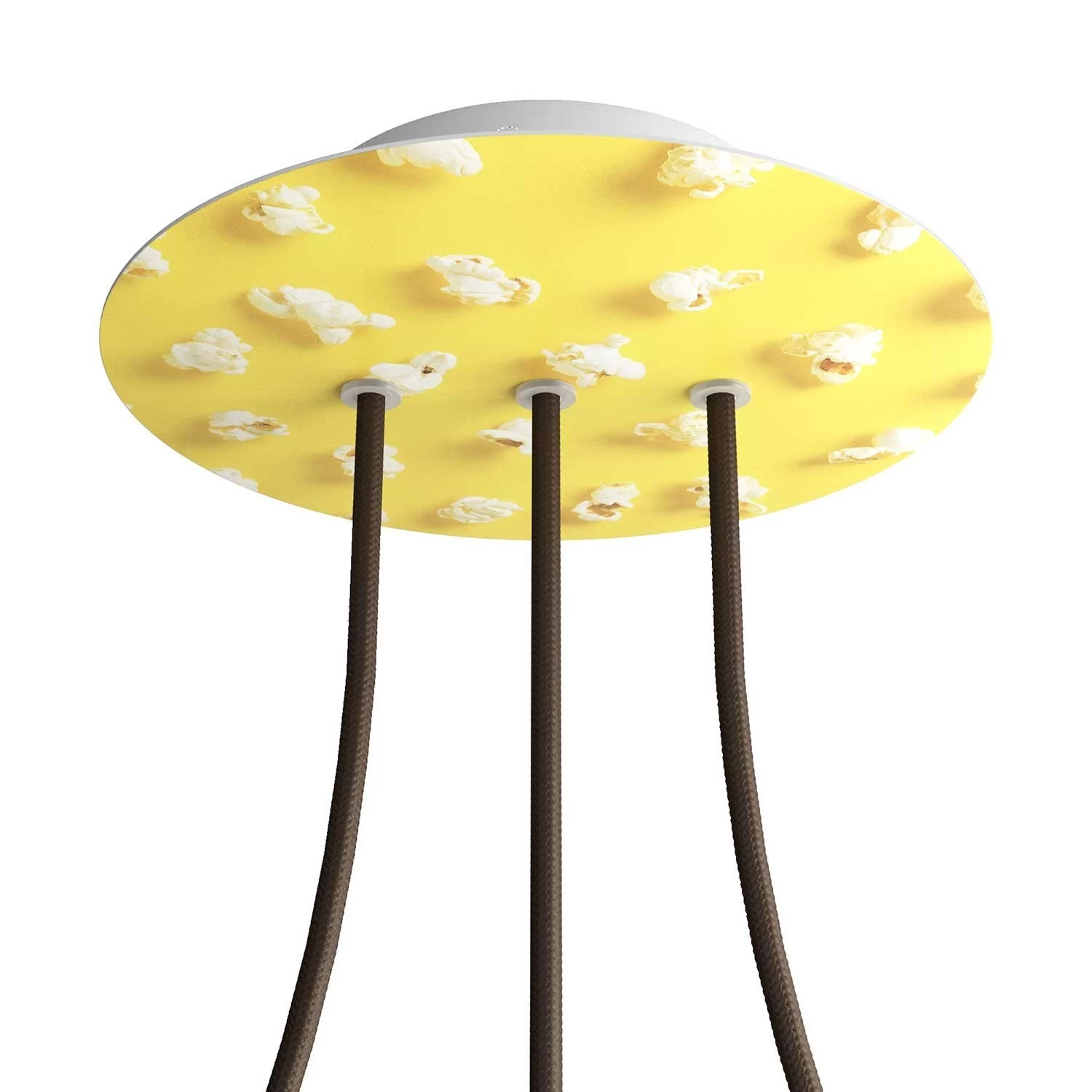 3 In-line Holes - LARGE Round Ceiling Canopy Kit - Rose One System - PROMO - Pop-Corn