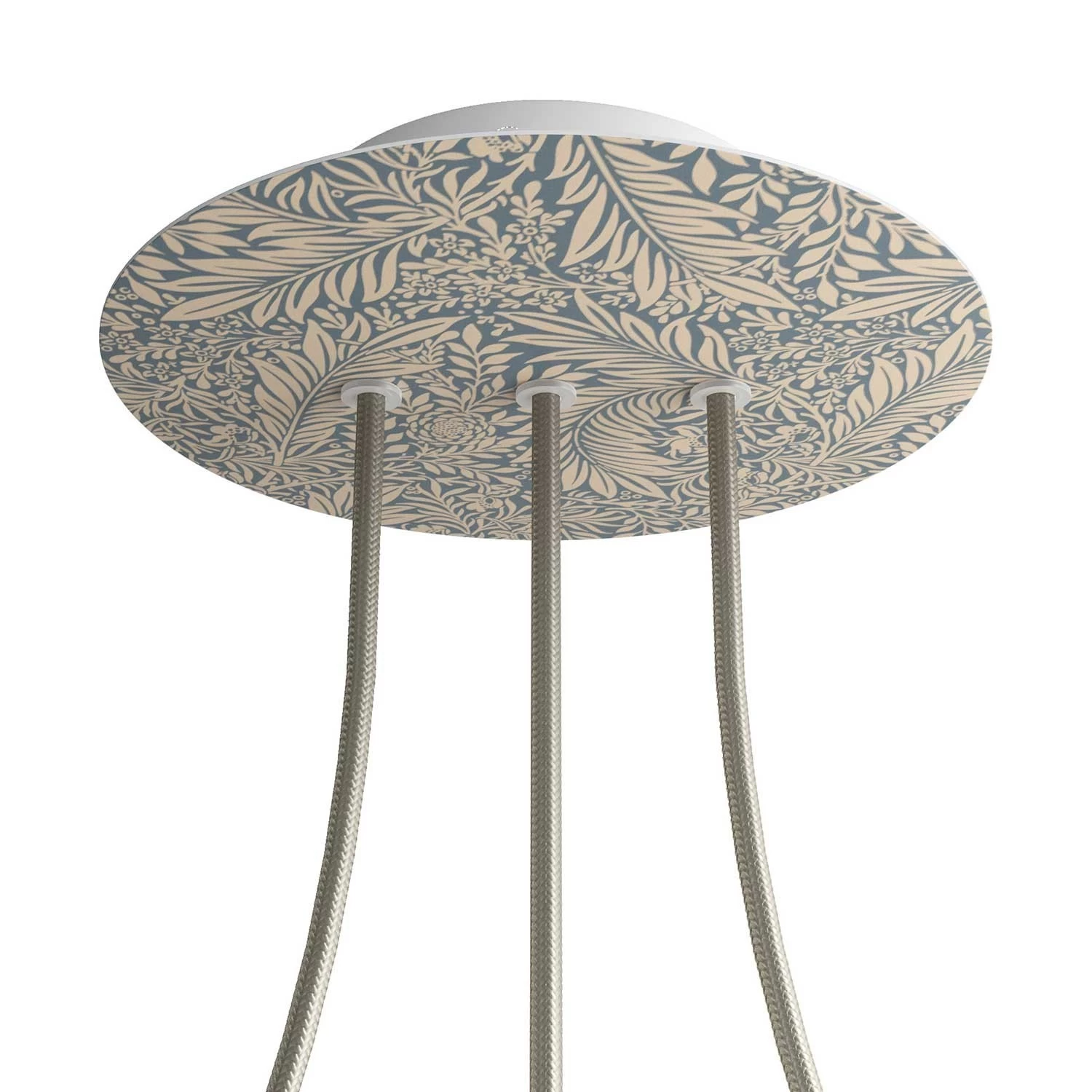 3 In-line Holes - LARGE Round Ceiling Canopy Kit - Rose One System - PROMO - Damasco