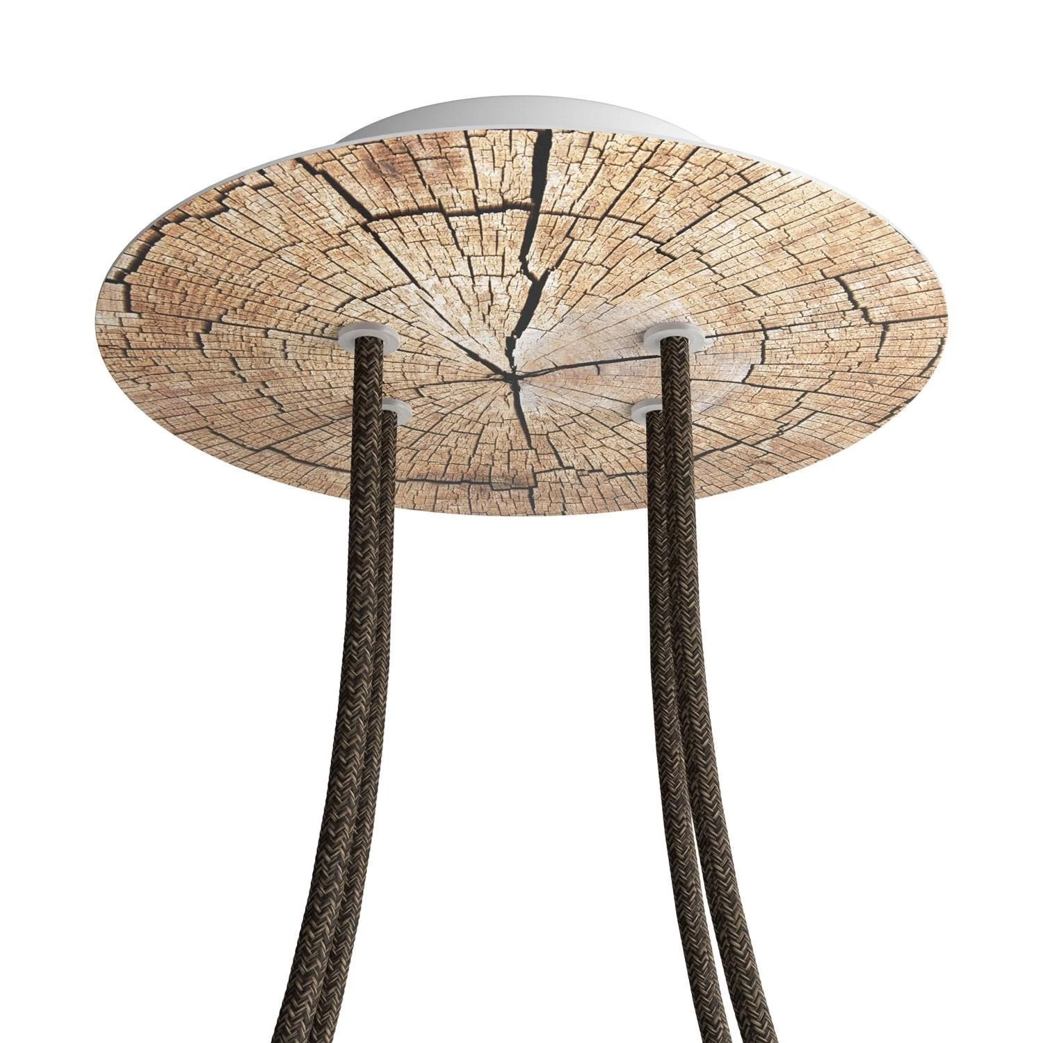 4 Holes - LARGE Round Ceiling Canopy Kit - Rose One System - PROMO - Tree Trunk