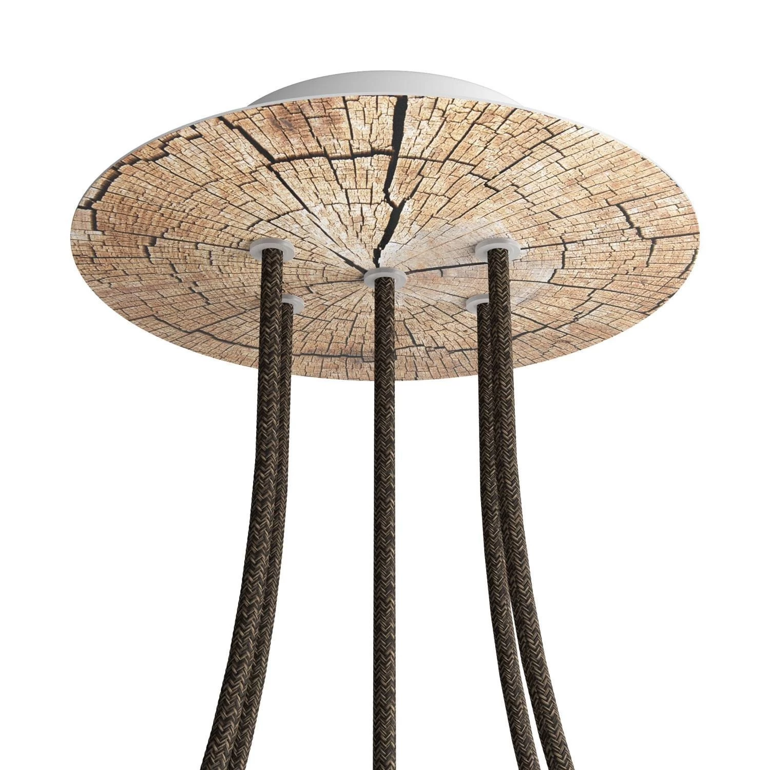 5 Holes - LARGE Round Ceiling Canopy Kit - Rose One System - PROMO - Tree Trunk