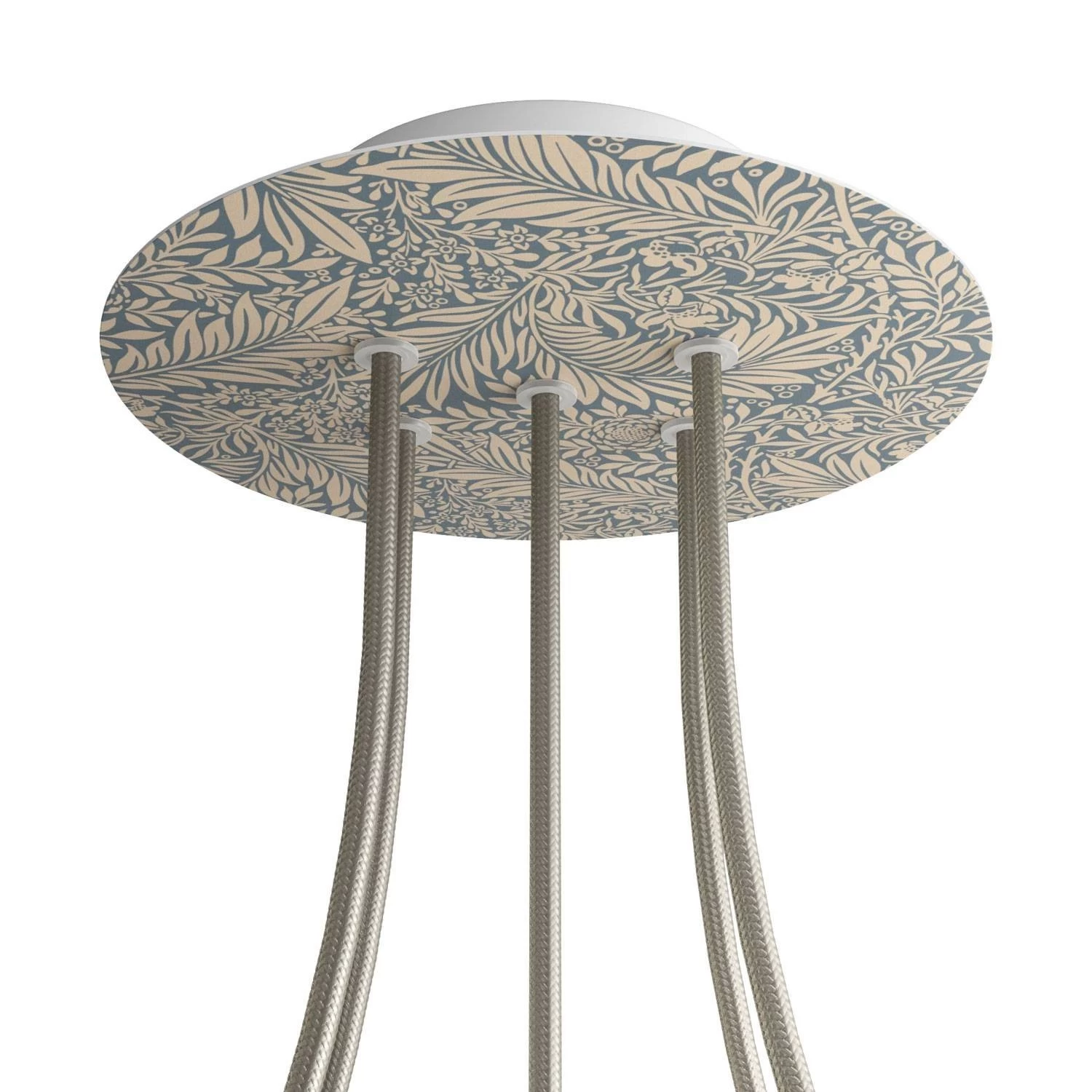 5 Holes - LARGE Round Ceiling Canopy Kit - Rose One System - PROMO - Damasco