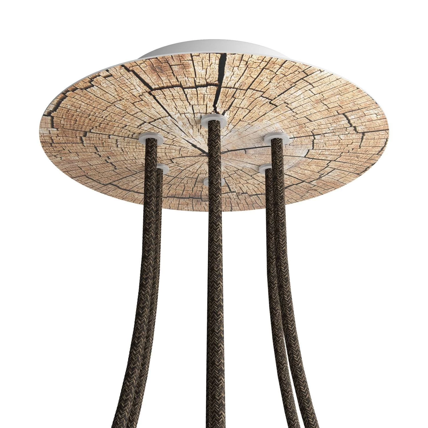 6 Holes - LARGE Round Ceiling Canopy Kit - Rose One System - PROMO - Tree Trunk