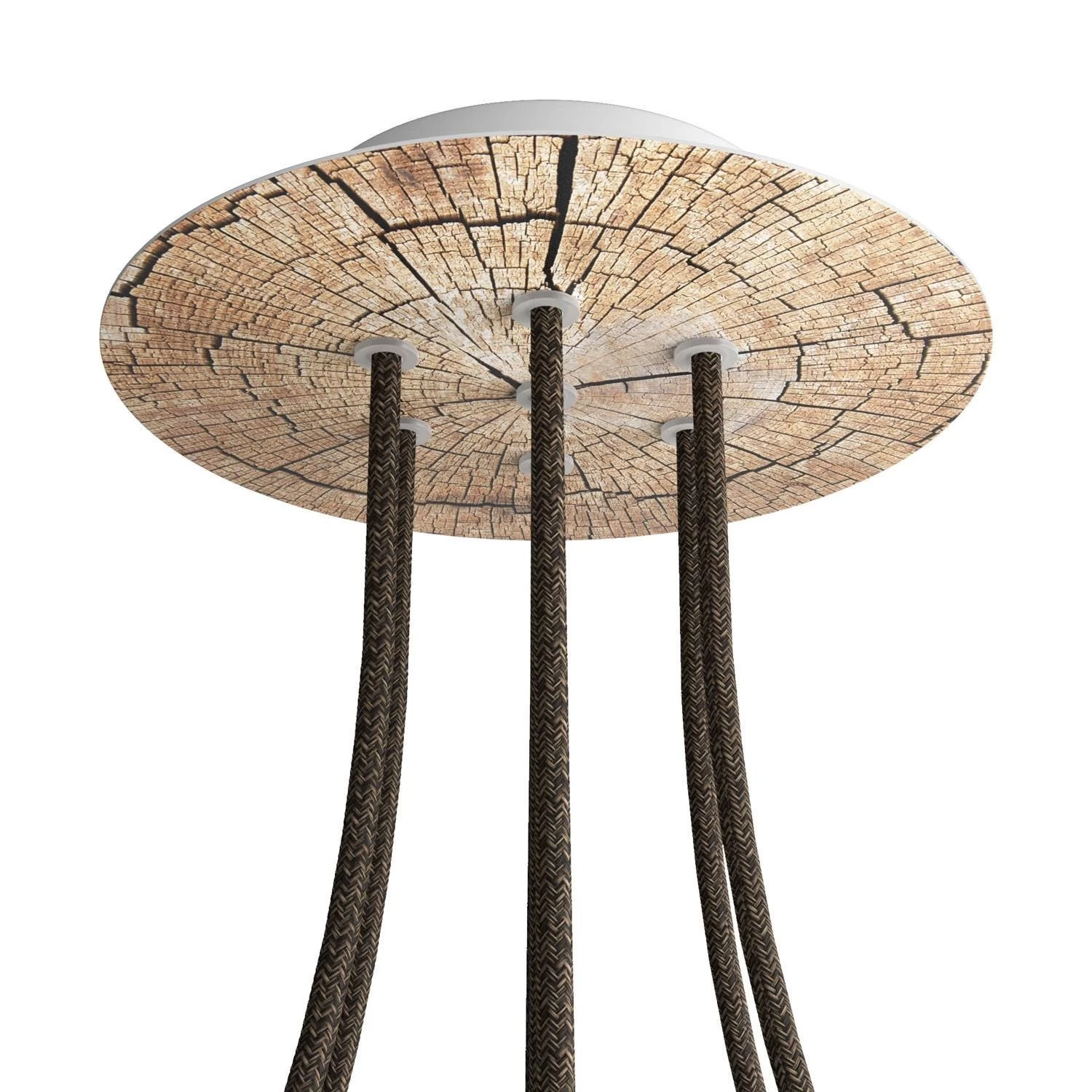 7 Holes - LARGE Round Ceiling Canopy Kit - Rose One System - PROMO - Tree Trunk