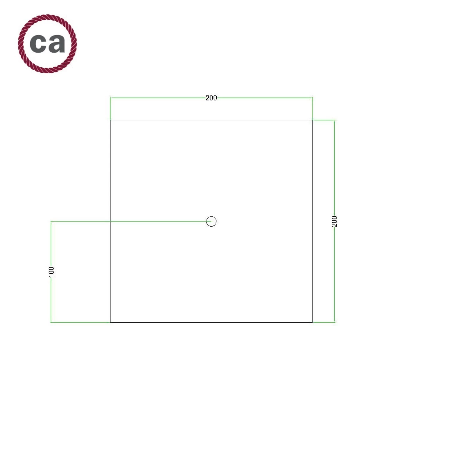 1 Hole - LARGE Square Ceiling Canopy Kit - Rose One System - PROMO