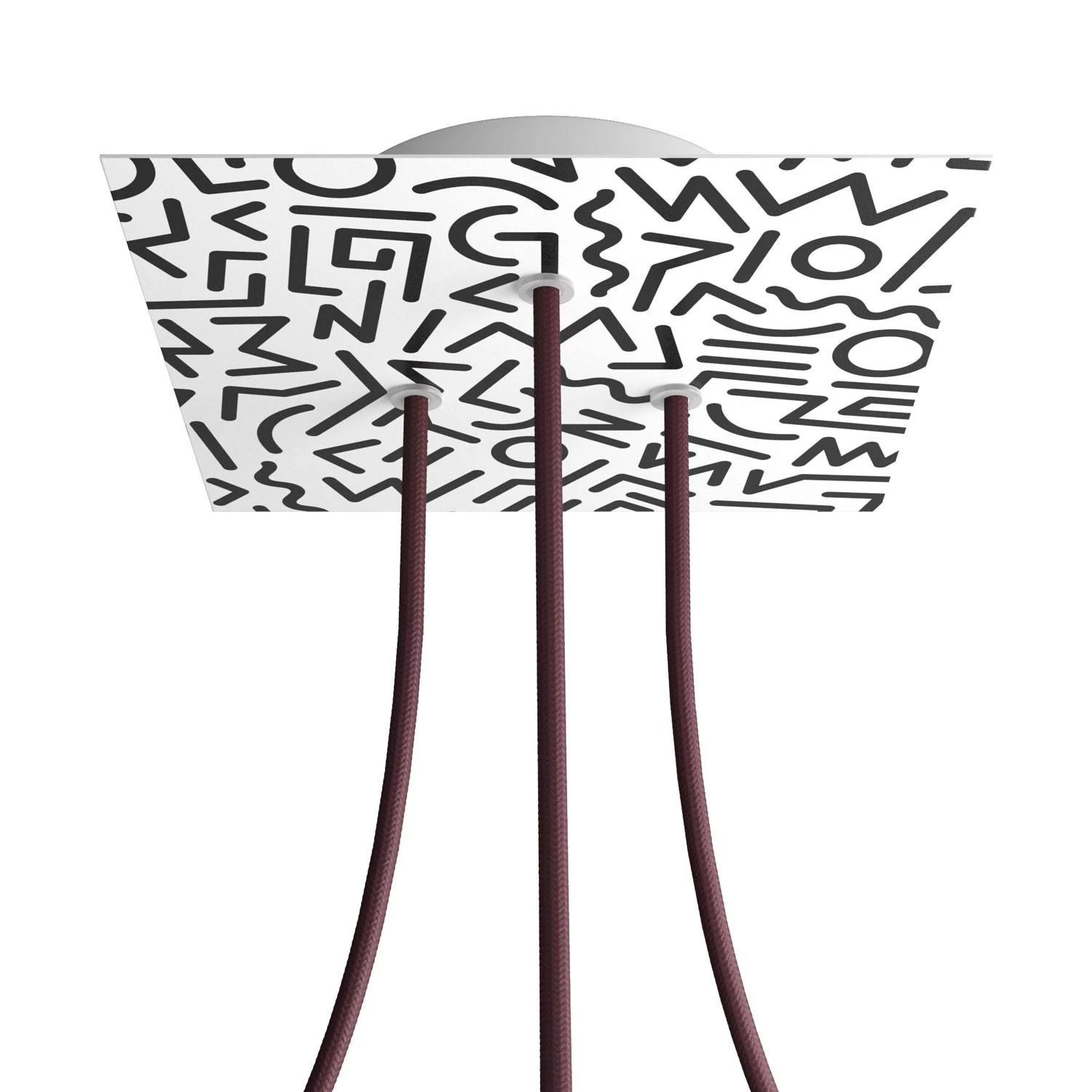 3 Holes - LARGE Square Ceiling Canopy Kit - Rose One System - PROMO - Street Art