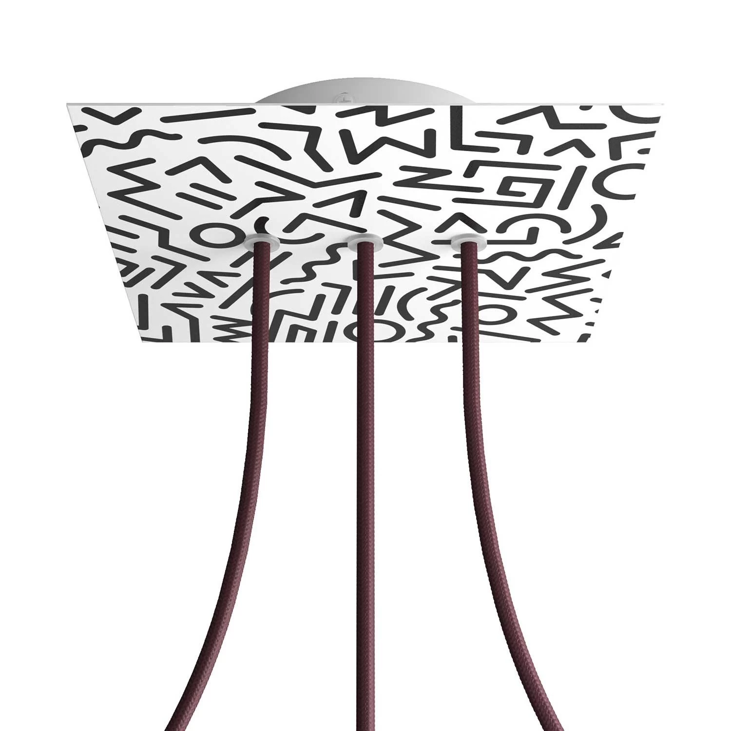 3 In-line Holes - LARGE Square Ceiling Canopy Kit - Rose One System - PROMO - Street Art