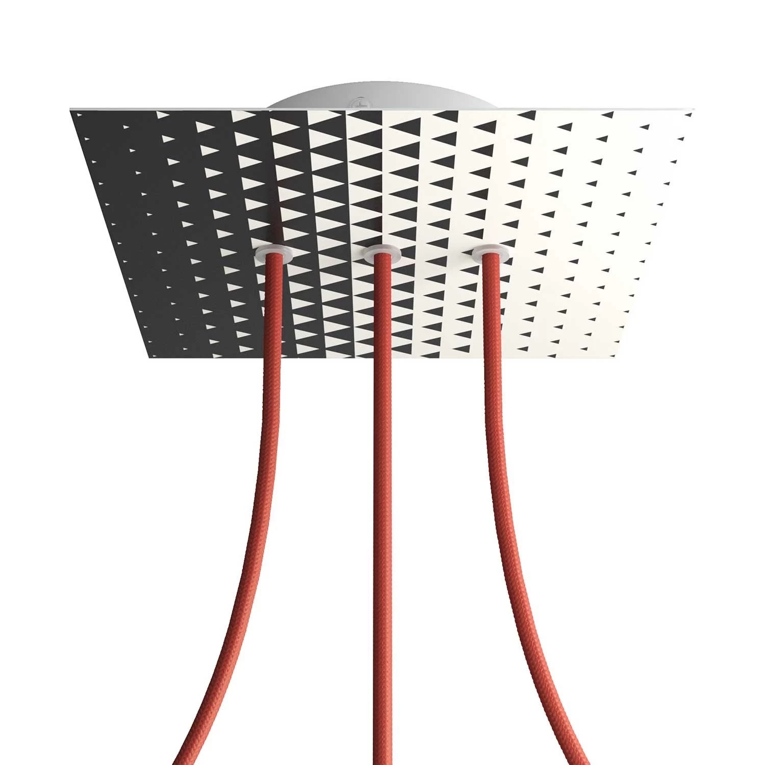 3 In-line Holes - LARGE Square Ceiling Canopy Kit - Rose One System - PROMO - Triangle