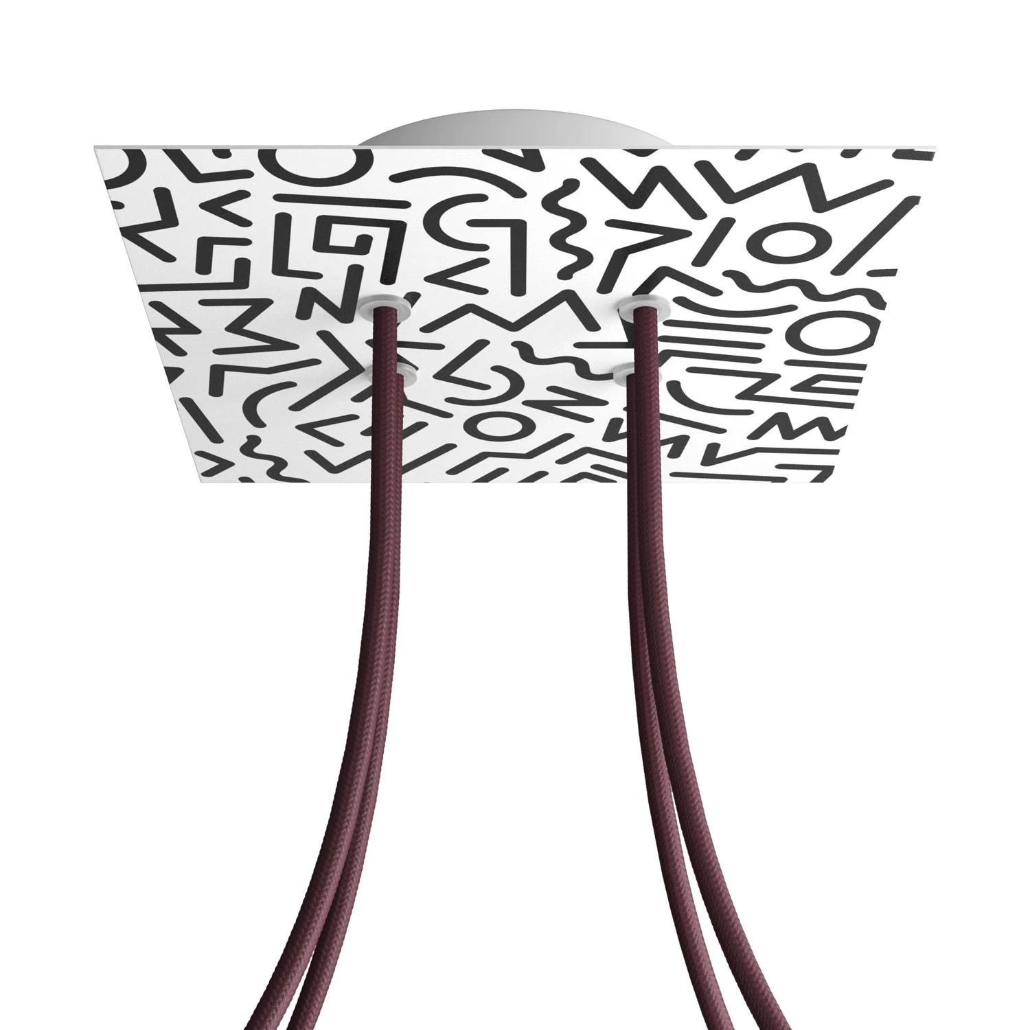 4 Holes - LARGE Square Ceiling Canopy Kit - Rose One System - PROMO - Street Art