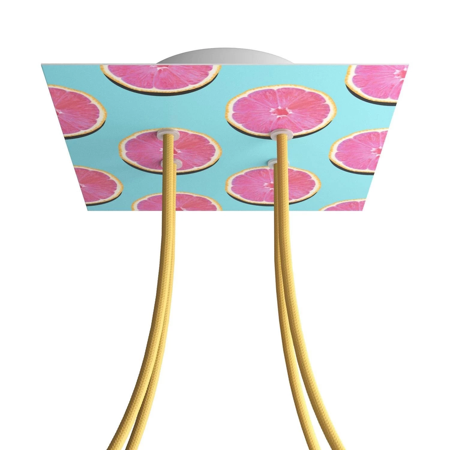 4 Holes - LARGE Square Ceiling Canopy Kit - Rose One System - PROMO - Orange