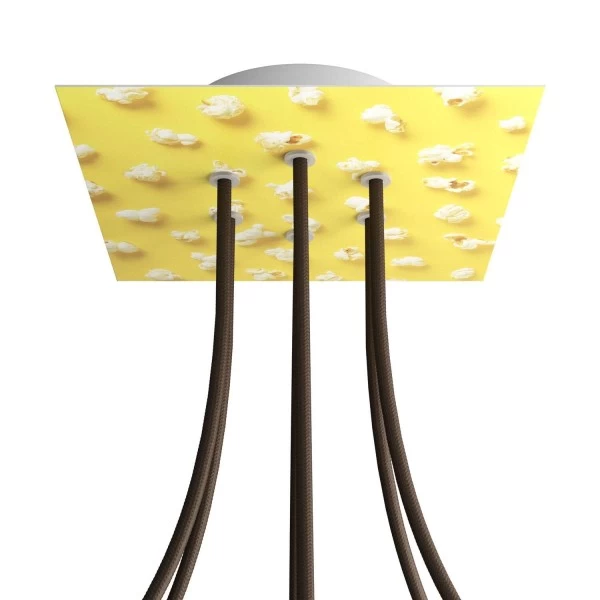 6 Holes - LARGE Square Ceiling Canopy Kit - Rose One System - PROMO