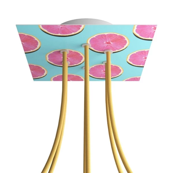 6 Holes - LARGE Square Ceiling Canopy Kit - Rose One System - PROMO