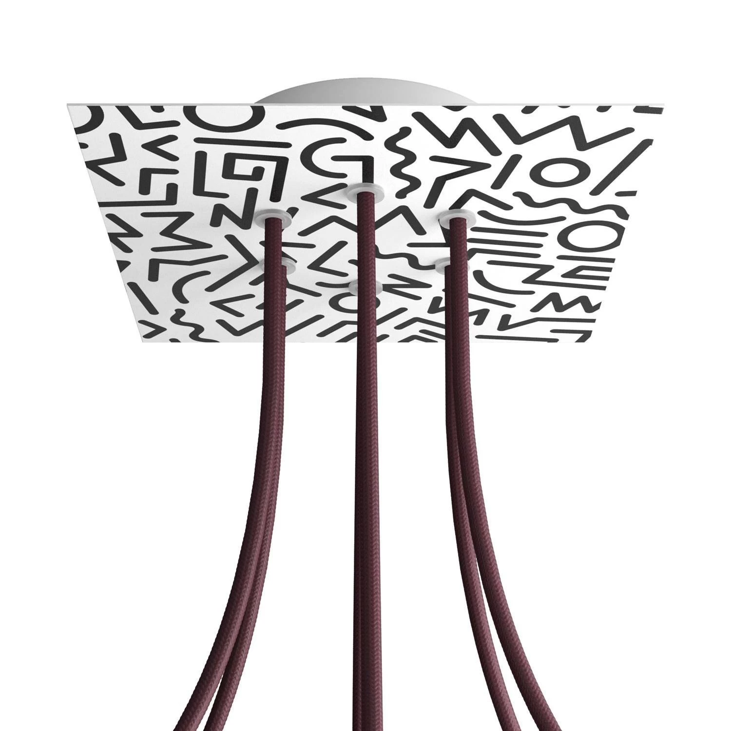 6 Holes - LARGE Square Ceiling Canopy Kit - Rose One System - PROMO - Street Art