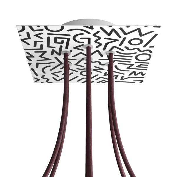 7 Holes - LARGE Square Ceiling Canopy Kit - Rose One System - PROMO