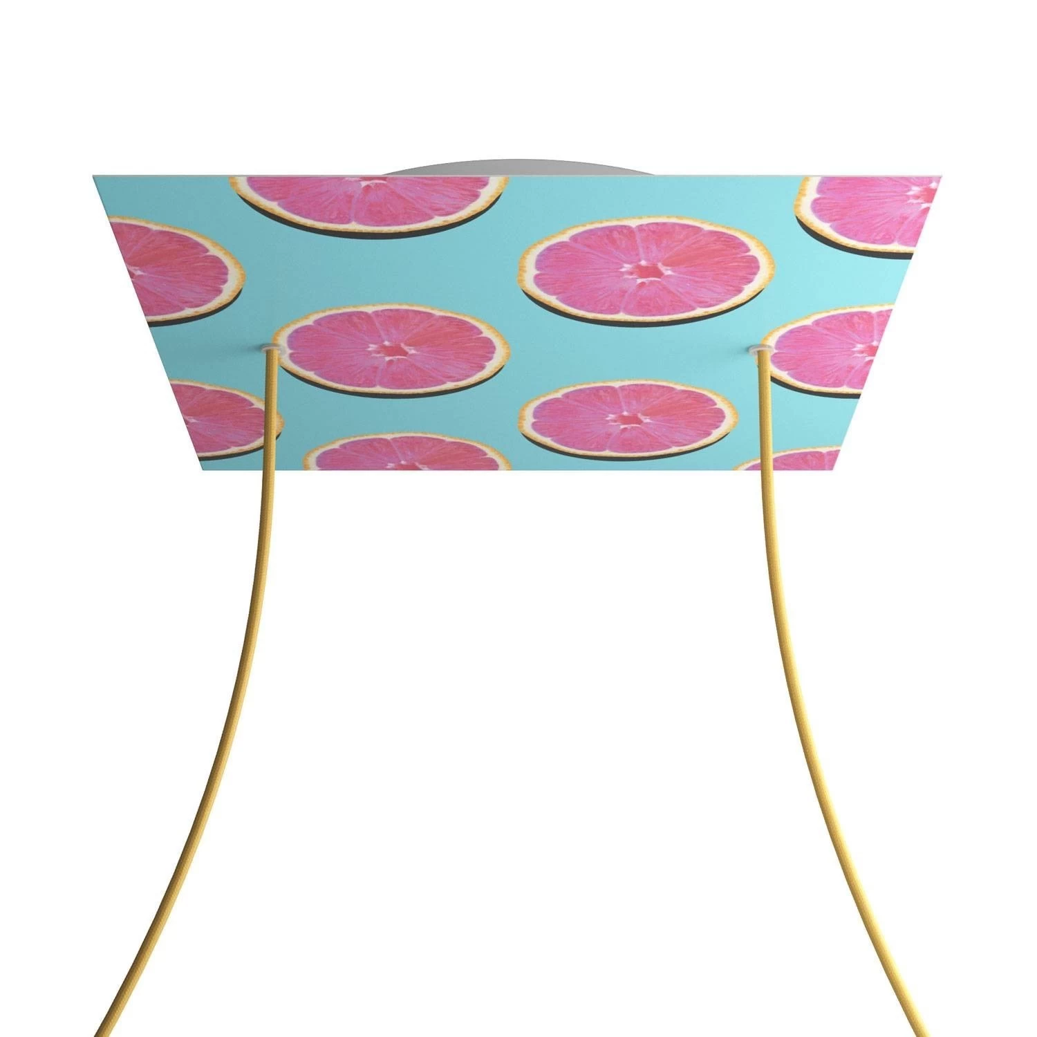 2 Holes - EXTRA LARGE Square Ceiling Canopy Kit - Rose One System - PROMO - Orange