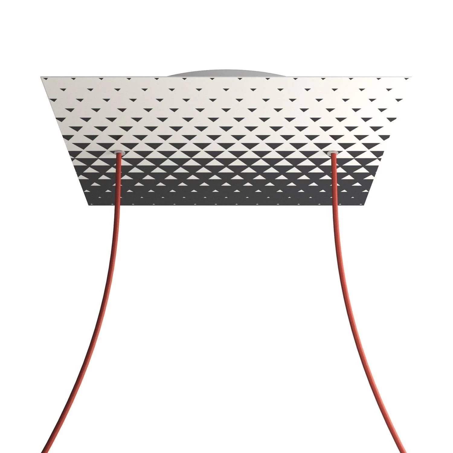 2 Holes - EXTRA LARGE Square Ceiling Canopy Kit - Rose One System - PROMO - Triangle