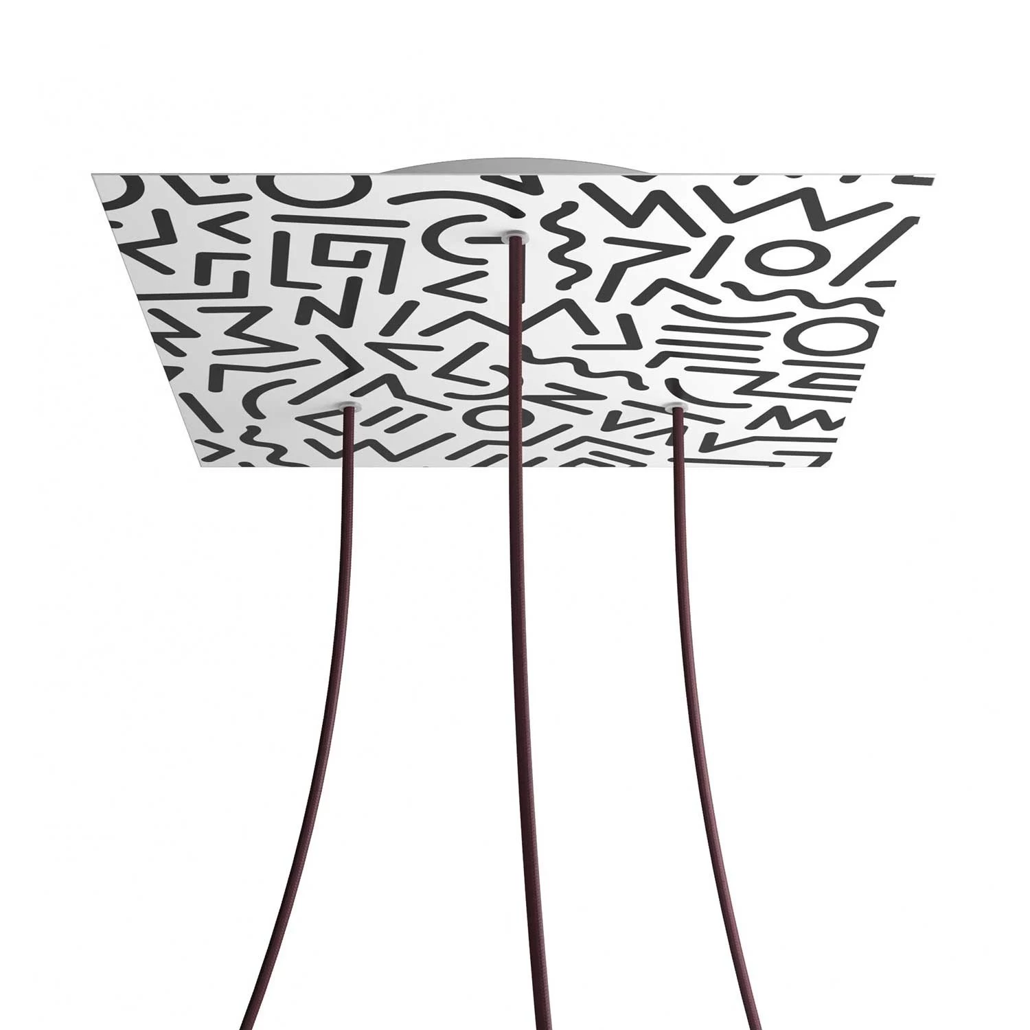 3 Holes - EXTRA LARGE Square Ceiling Canopy Kit - Rose One System - PROMO - Street Art