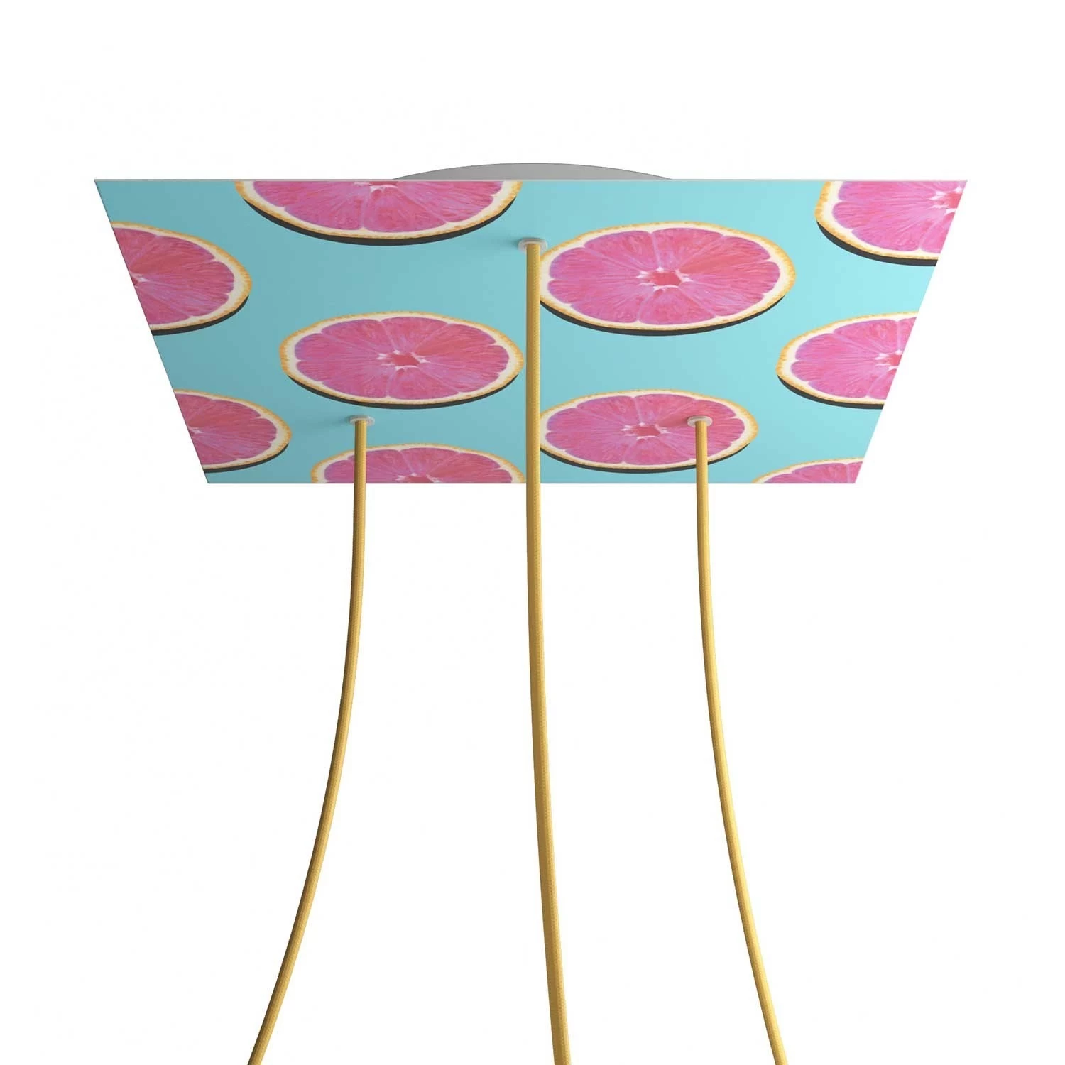 3 Holes - EXTRA LARGE Square Ceiling Canopy Kit - Rose One System - PROMO - Orange