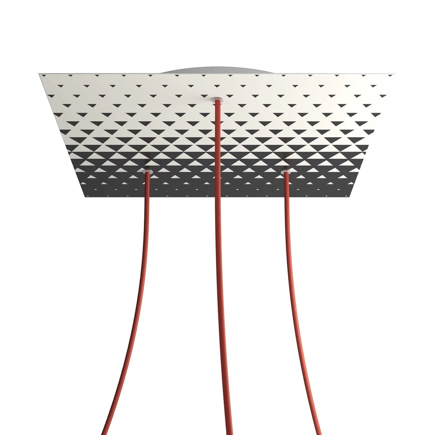 3 Holes - EXTRA LARGE Square Ceiling Canopy Kit - Rose One System - PROMO - Triangle