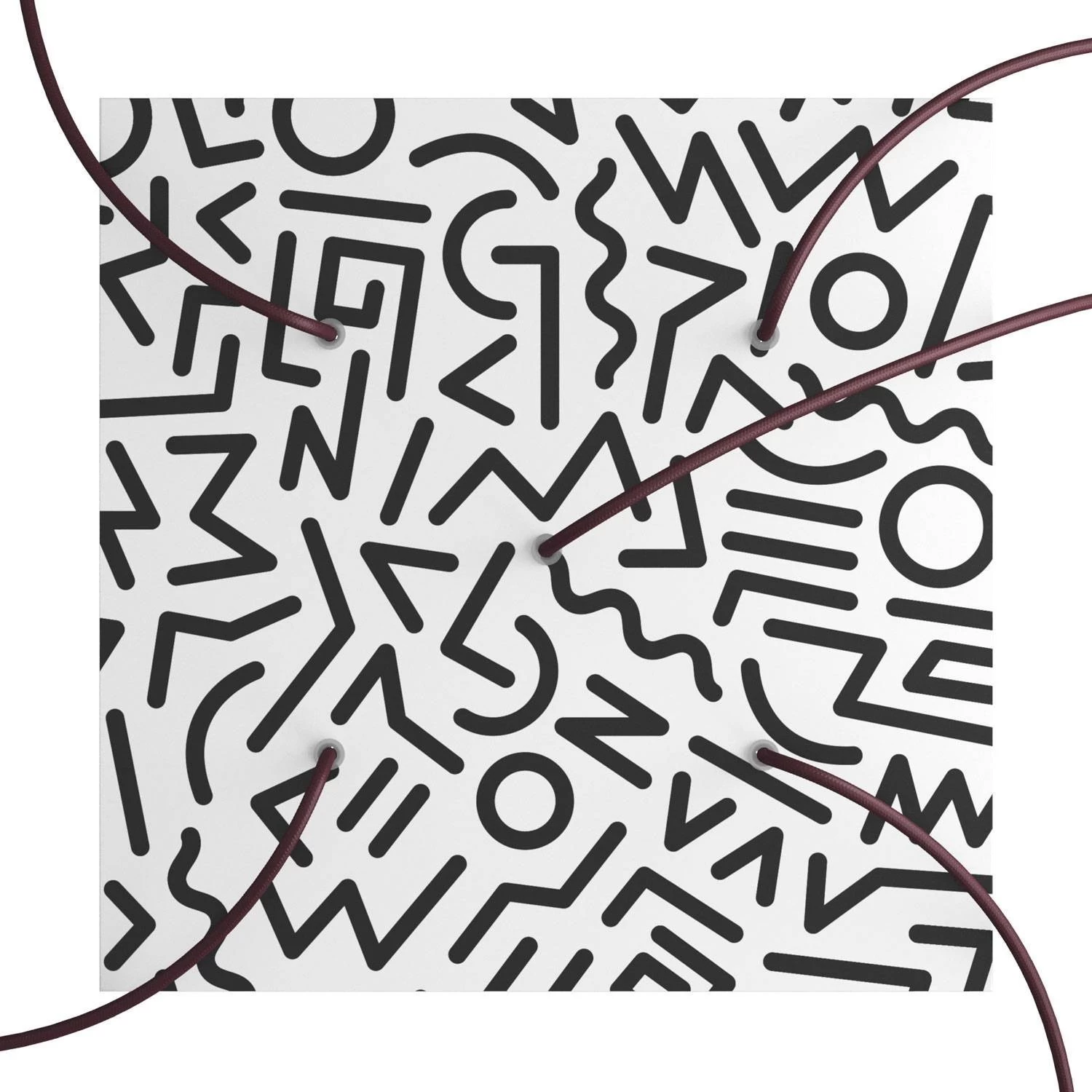 5 Holes - EXTRA LARGE Square Ceiling Canopy Kit - Rose One System - PROMO