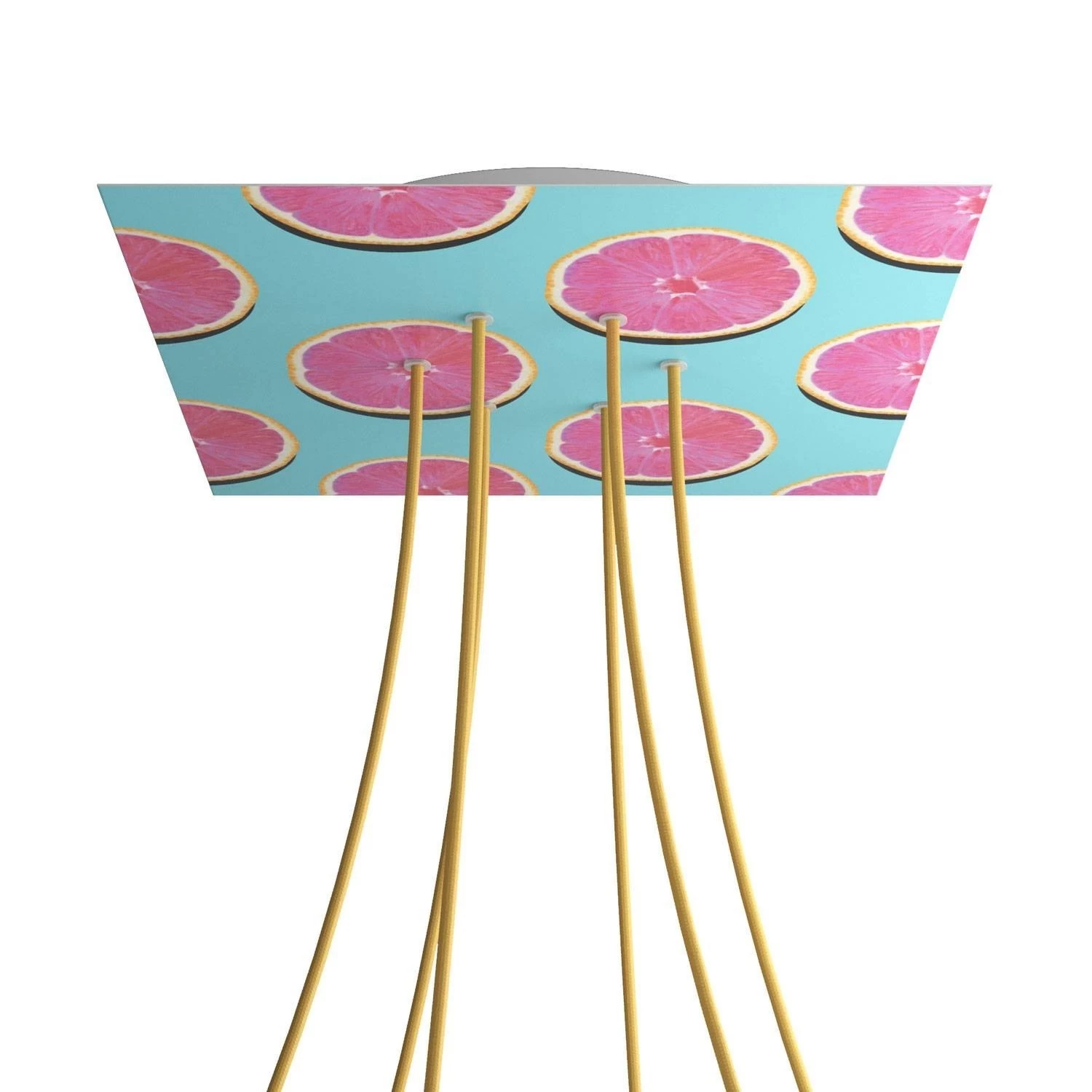 6 Holes - EXTRA LARGE Square Ceiling Canopy Kit - Rose One System - PROMO - Orange