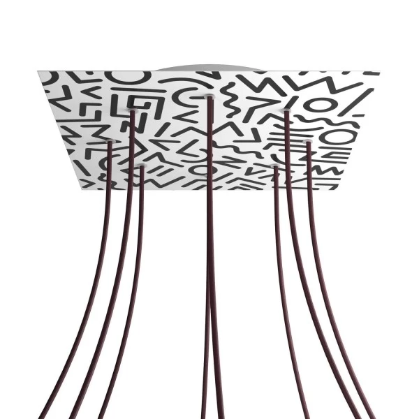 8 Holes - EXTRA LARGE Square Ceiling Canopy Kit - Rose One System - PROMO