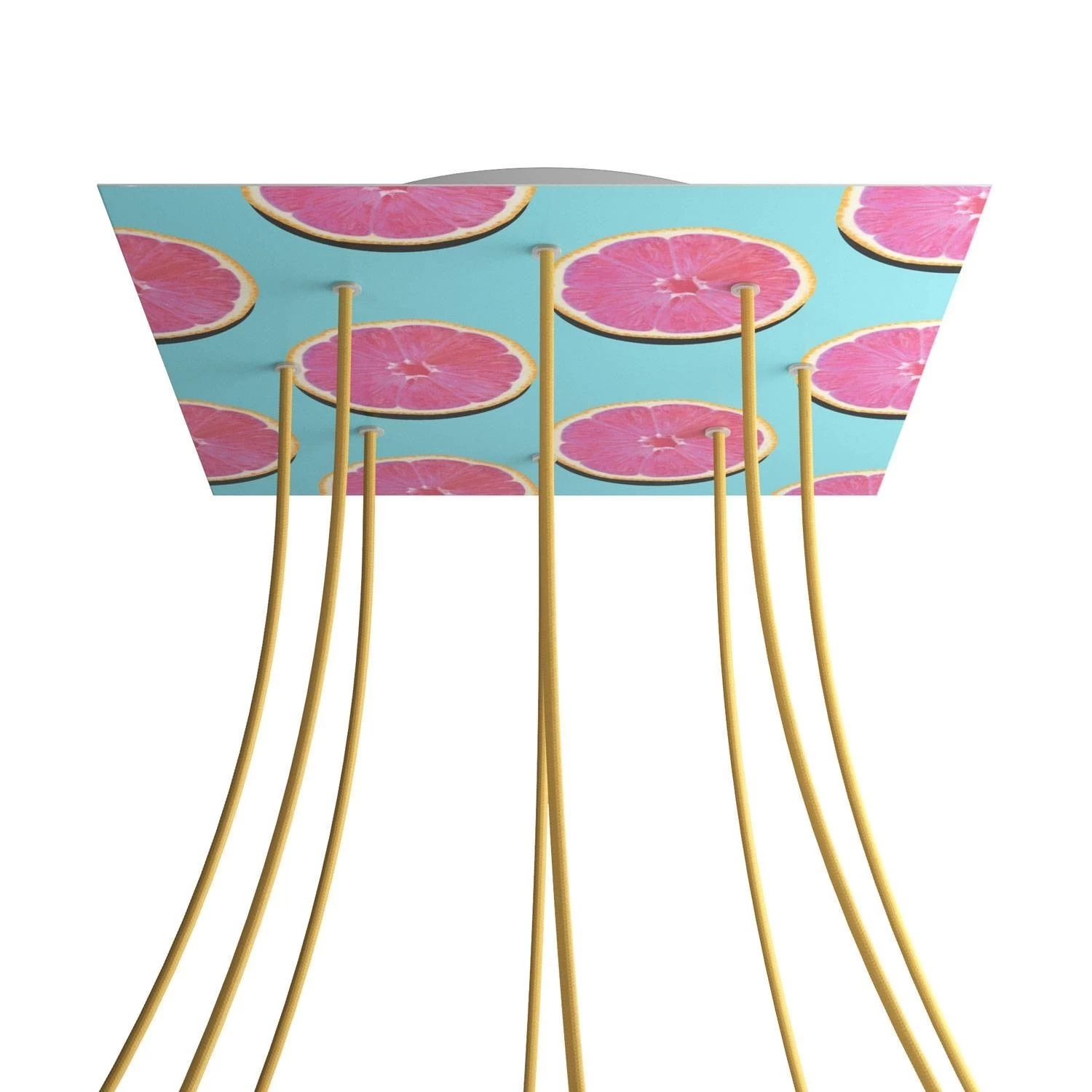 8 Holes - EXTRA LARGE Square Ceiling Canopy Kit - Rose One System - PROMO - Orange