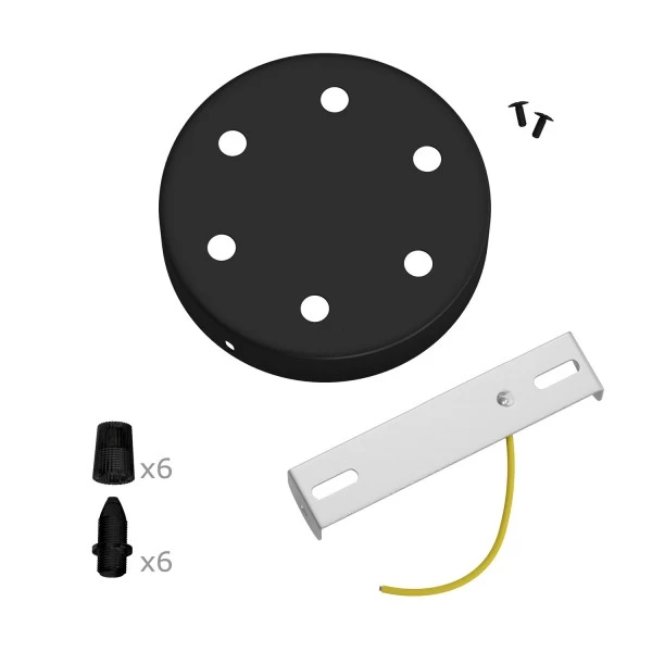 Classic 6-hole Round Metal Ceiling Canopy Kit